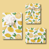 Citrus Lemon Fruit Patroonpapier Inpakpapier Vel