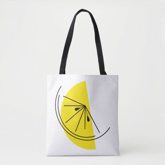 Citrus Lemon geel terug over het hele tas (Voorkant)