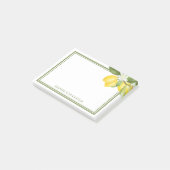 Citrus Lemon Greenery Bridesmaid Name Favor Post-it® Notes (Schuin)