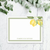 Citrus Lemon Greenery Bridesmaid Name Favor Post-it® Notes