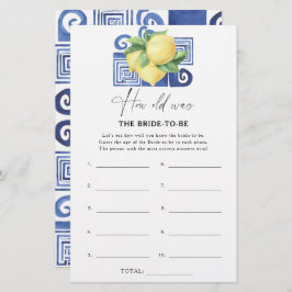 Citrus lemon - Hoe oud was de bruid om mee te spel