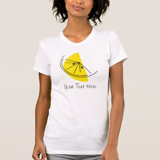 Citrus Lemon "Jouw tekst" Dames T-shirt (Voorkant)