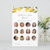 Citrus Lemon Labour of Liefde Baby shower Game Kaa (Staand voorkant)