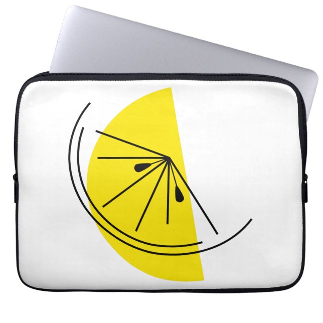 Citrus Lemon-laptophoes Laptop Sleeve (Voorkant)