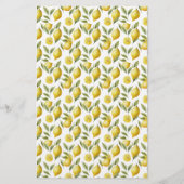Citrus Lemon Limoen Lined Briefpapier (Achterkant)