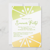 Citrus Lemon Limoen Zomerfeest Kaart (Voorkant)