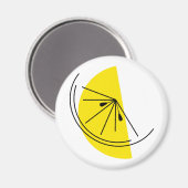 Citrus Lemon magnet ronde (Voorkant / Achterkant)