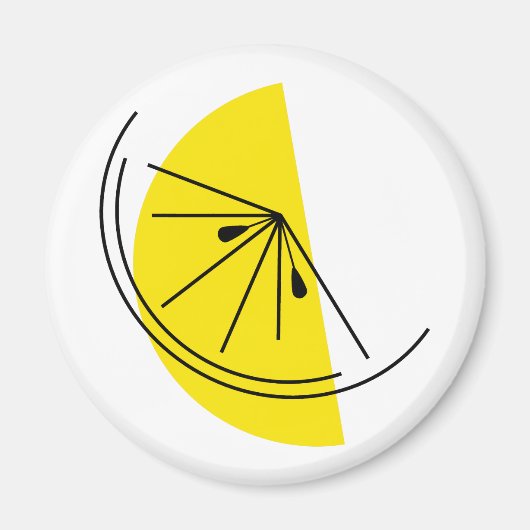 Citrus Lemon magnet ronde (Voorkant)