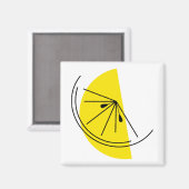 Citrus Lemon magnet vierkant (Voorkant / Achterkant)
