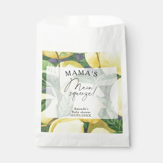 Citrus Lemon - Mama's belangrijkste squeeze baby s Bedankzakje (Voorkant)