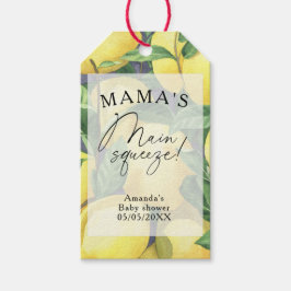 Citrus Lemon - Mama's belangrijkste squeeze baby s Cadeaulabel