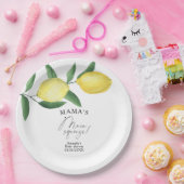 Citrus Lemon - Mama's belangrijkste squeeze baby s Papieren Bordje (Feest)