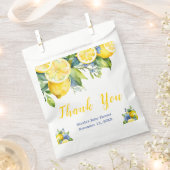 Citrus Lemon Mediterraan Baby shower Bedankzakje (Geknipt)