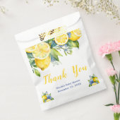 Citrus Lemon Mediterraan Baby shower Bedankzakje (Gezegeld)