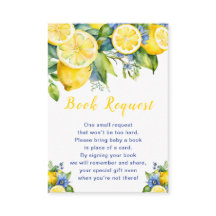 Citrus Lemon Mediterrane Baby Showe Boek Verzoek