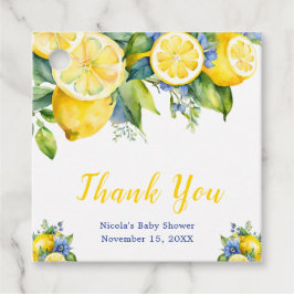 Citrus Lemon Mediterranean Baby Showe Bedankjes Labels