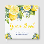 Citrus Lemon Mediterranean Baby Shower Gastenboek (Voorkant)