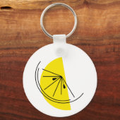 Citrus Lemon Monogram sleutelhanger aluminium rond (Voorkant)