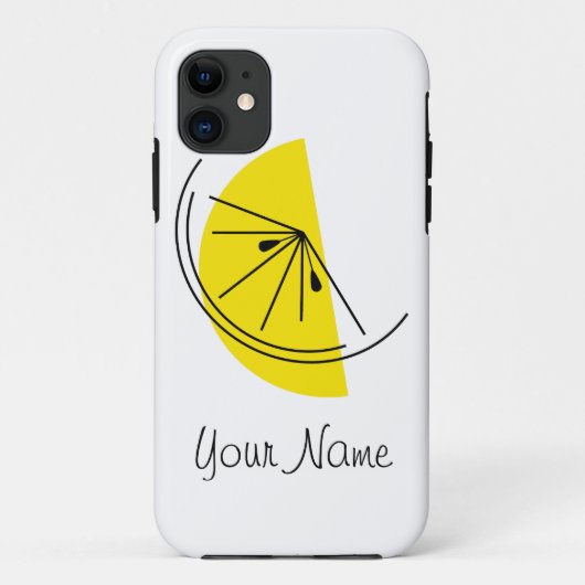 Citrus Lemon 'Name' iPhone case (Achterkant)