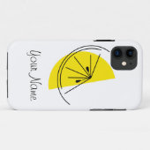 Citrus Lemon 'Name' iPhone case (Achterkant (horizontaal))