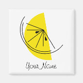 Citrus Lemon Name magnet square (Voorkant)