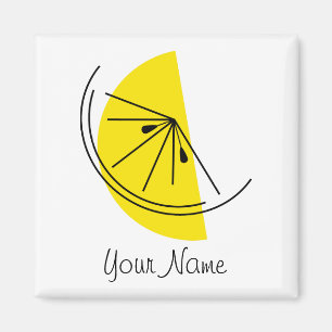 Citrus Lemon Name magnet square