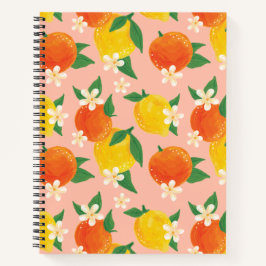 Citrus Lemon Orange Large Notebook Notitieboek
