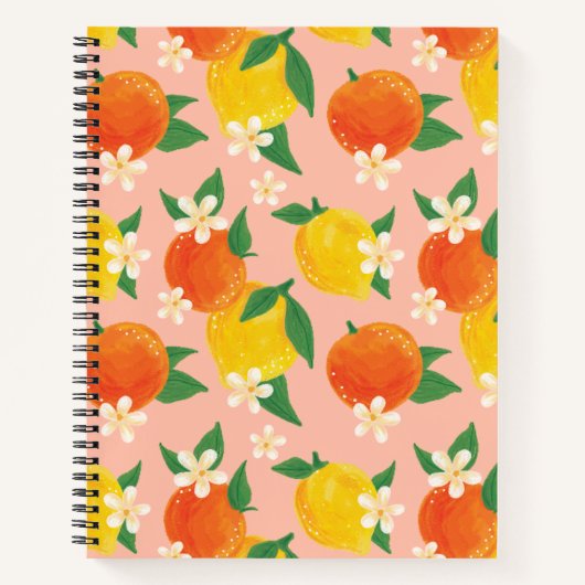 Citrus Lemon Orange Large Notebook Notitieboek (Voorkant)