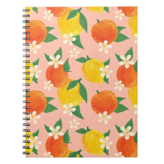 Citrus Lemon Orange Small Notebook Notitieboek (Voorkant)