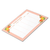 Citrus Lemon Orange Weekly Meal Plan Notepad Notitieblok (Schuin)