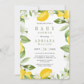 Citrus Lemon Orchard Botanical Summer Baby shower Kaart (Voorkant)
