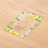 Citrus Lemon Orchard Bridal Shower Acryl Uitnodigingen (Laagn)