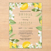 Citrus Lemon Orchard Bridal Shower Acryl Uitnodigingen (Voorkant)