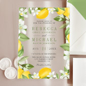 Citrus Lemon Orchard Wedding Acryl Uitnodigingen
