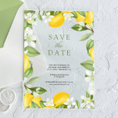 Citrus Lemon Orchard Wedding Save the Date Acryl Uitnodigingen