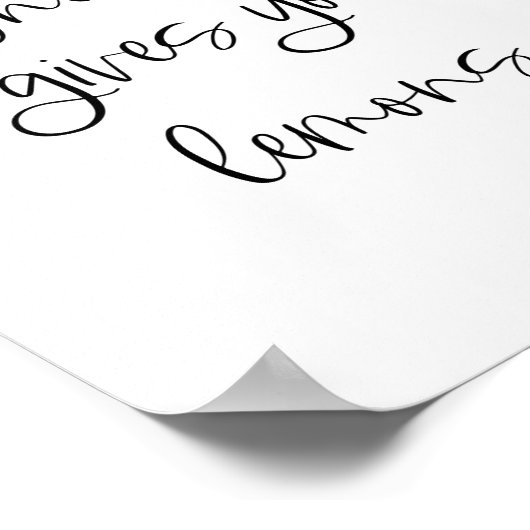 Citrus Lemon party als het leven je leemons geeft Poster (Hoek)