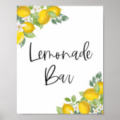 Citrus Lemon Party Lemonade Bar Poster (Voorkant)