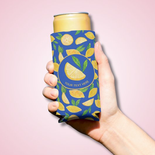 Citrus Lemon-patroon Seltzer Blikjeskoeler