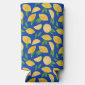 Citrus Lemon-patroon Seltzer Blikjeskoeler (Achterkant)
