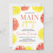 Citrus Lemon Pomelo Main Squeeze Vrijgezellenfeest Kaart (Voorkant)