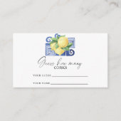 Citrus lemon - raad eens hoeveel kurken bruin spel informatiekaartje (Voorkant)