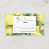 Citrus lemon - raad eens hoeveel kurken bruin spel informatiekaartje (Voorkant)