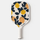 Citrus Lemon Sinaasappels Modern Illustratiepatroo Pickleball Paddle (Achterkant)
