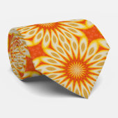 Citrus Lemon Slices Floral Tiled Pattern Stropdas (Opgerold)