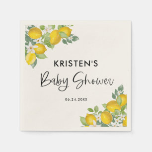 Citrus Lemon Thema Baby shower servetten