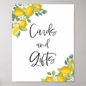 Citrus Lemon Theme Kaarten en Gifts Sign Poster (Voorkant)