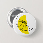 Citrus Lemon-toets Ronde Button 5,7 Cm (Voorkant /achterkant)