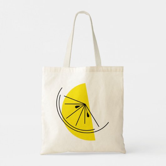Citrus Lemon tweezijdige canvas tas (Achterkant)