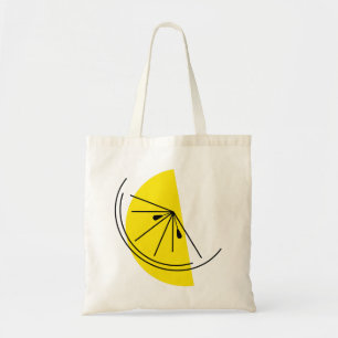 Citrus Lemon tweezijdige canvas tas