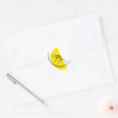 Citrus Lemon-vierkant Vierkante Sticker (Envelop)